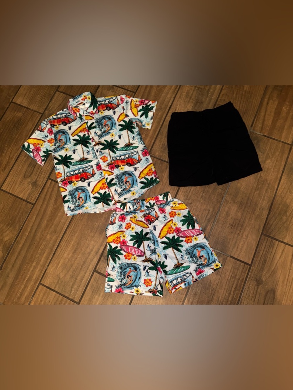Boys casual wear beach surfer themed outfit size 12